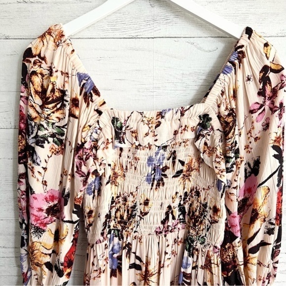 Angie Floral Smocked Ruffle Dress - Picture 11 of 16